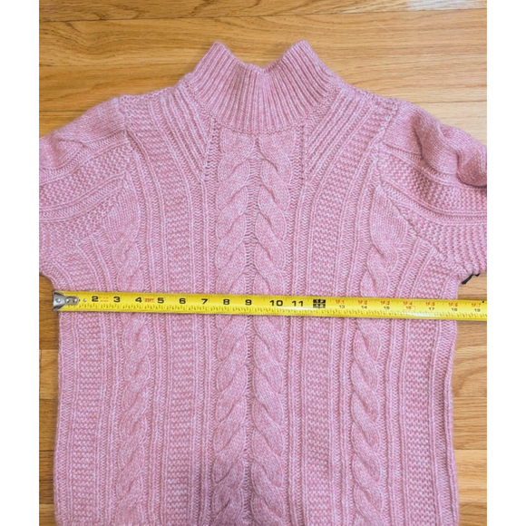 Simply Vera Vera Wang NWT Pink Cable Knit Mock Neck Sweater XS - Picture 8 of 11